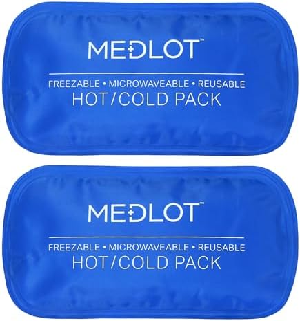 LotFancy Ice Pack for Injuries, Pack of 2, Reusable Hot Cold Pack for Therapy, Cooling or Heating Pad for First Aid, Back Shoulder Neck Head Feet Pain Relief, 11 x 5 Inches
