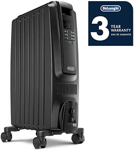 De'Longhi Dragon Digital Oil Filled Radiator Heater, 1500W Electric Space Heater for indoor use, programmable timer, Energy Saving, full room heater with safety features TRD40615E