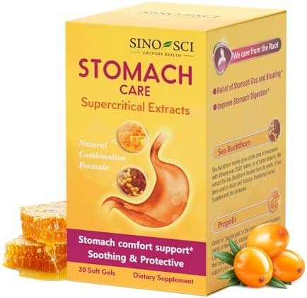 Stomach Care – Helps Reduce Gas & Bloating, Supports Healthy Digestion and Digestive Comfort, 30 Capsules