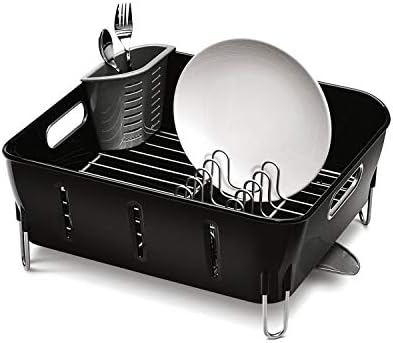 simplehuman Compact Dish Rack, White Plastic