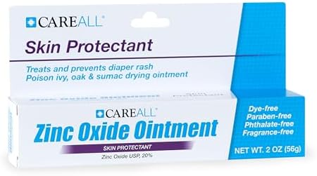 CareAll Zinc Oxide 20% Skin Protectant Barrier Ointment 2 oz, Relieves