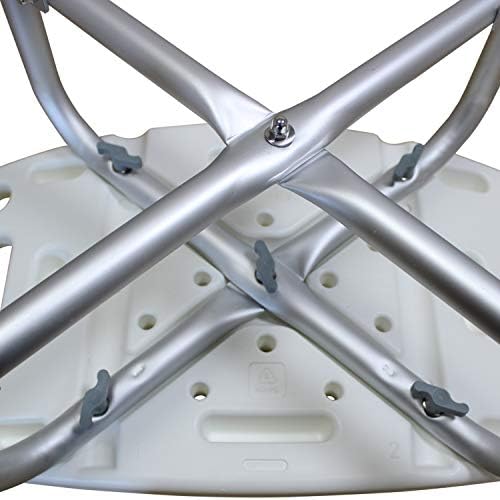 Shower Stool, Spa Bathtub Shower Lift Chair, Protable Bath Seat, Adjustable Shower Bench, White Bathtub Lift Chair with 1.25mm Cross Brace