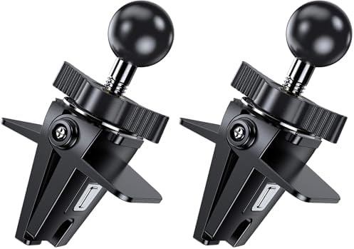 VICSEED Air Vent Clip for Car Mount, Twist-Lock Anti-Shake Vent Grip, 17mm (0.67inch) Ball Head Universal for Most Phone Mount for Car