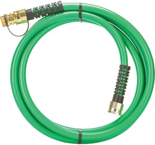 1/2 in ID x 10 ft L Garden Hose, PVC Tube, Green, Aluminum x Aluminum Fitting - 1 Each