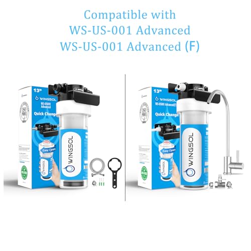WINGSOL Advanced Replacement Filter Cartridge for Under Sink Water Filter Compatibel with: WS-US-001 Advanced, WS-US-001 Basic, WS-US-001 Advanced (F)