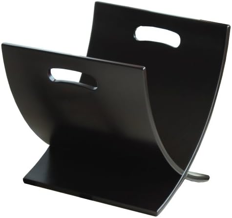 Oceanstar M1170 Contemporary Wooden Magazine Rack, Black