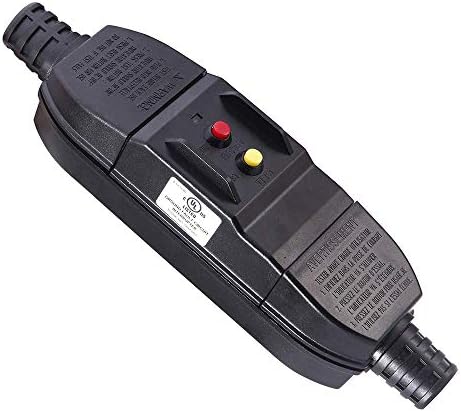 Webber Pro-Series Safety Extension Cable NEMA 5-15P Plug to in-Line GFCI with Illuminated “Triton” Locking Triple Receptacles 2.5'. Webber