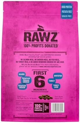 Rawz Salmon, Dehydrated Chicken & Whitefish Recipe Natural Dry Cat Food (3.5lb, Salmon, Dehydrated Chicken & Whitefish)