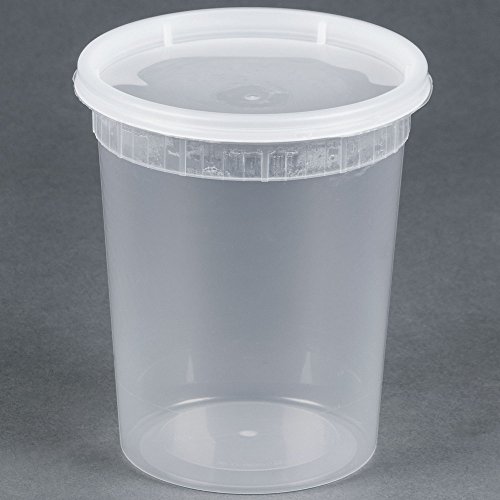 Kari-Out TD40032 32 oz. Microwavable Translucent Plastic Deli Container with Lid - 240 / Case