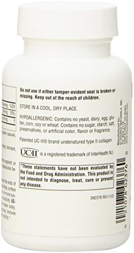 Source Naturals, UC-II, 40 mg - 60 Capsules | Undenatured Collagen Joint Comfort*