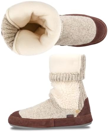 Acorn Slouch Boots Slippers for Women - Comfy, Memory Foam, Non-Slip, Durable, Mid-Calf House Slipper with Indoor/Outdoor Sole