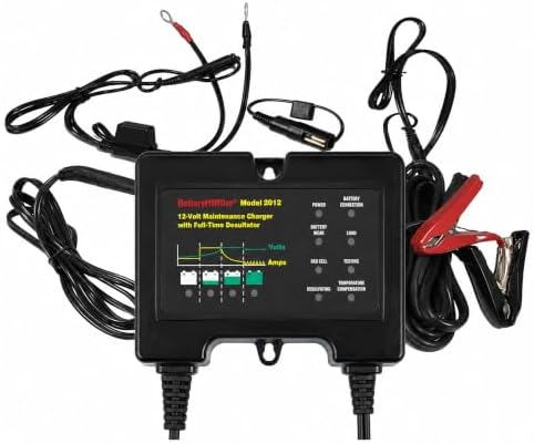 2012 12V 2Amp Smart Battery Charger, Maintainer & Desulfator - Automatic Trickle Charger for Car, Motorcycle, Lawn Mower