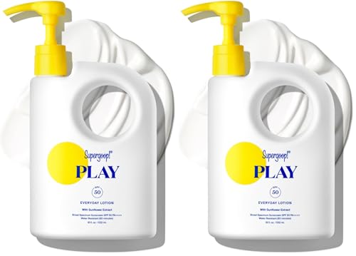 Supergoop! PLAY Everyday Lotion - Broad Spectrum Body & Face Sunscreen - Great for Active Days - Fast Absorbing, Water & Sweat Resistant