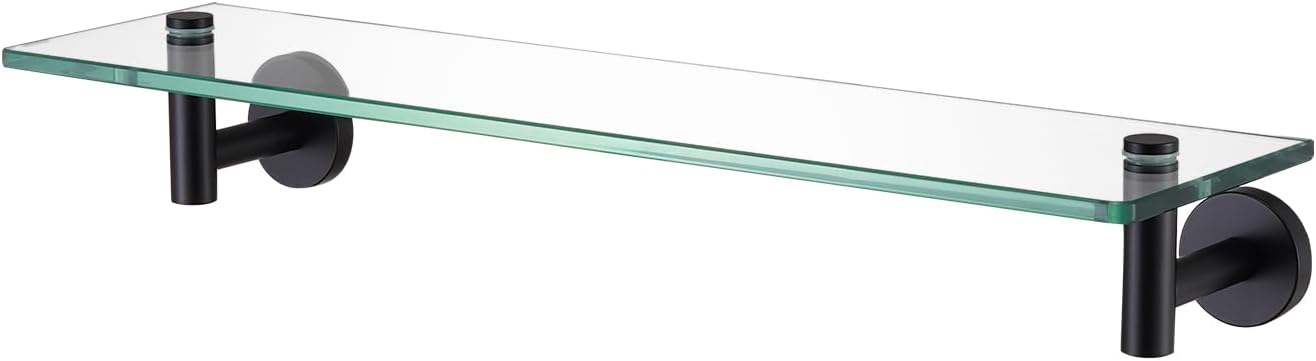 KES Glass Shelf for Bathroom, 20-Inch, 3 Pack, Brushed Finish
