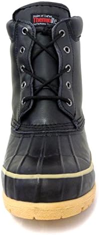 G-731SC Men's Duck Boots Leather Black Thermolite Insulated Waterproof Hiking Snow Warm Winter Shoes