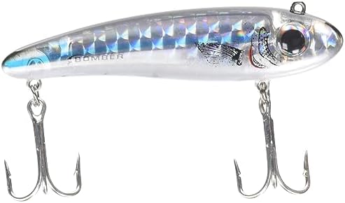Bomber Lures Mullet Slow-Sinking Twitch / Walking Saltwater Fishing Lure - Excellent for Speckled Trout, Redfish, Stripers and More, 3 1/2 Inch, 5/8 Ounce