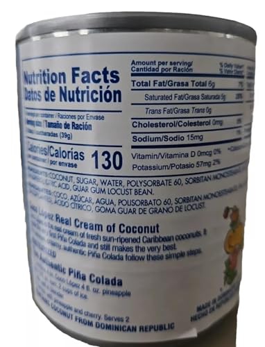 Coco Lopez coconut cream 6 cans 8.5 onz
