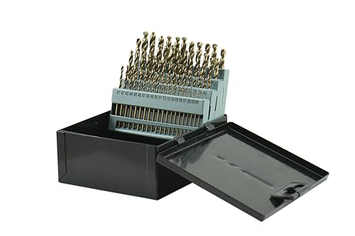 Shars 1/16-1/2", A-Z, #1-#60 M35 Cobalt Jobber Drill Set (115 PCS) 404-2203C L