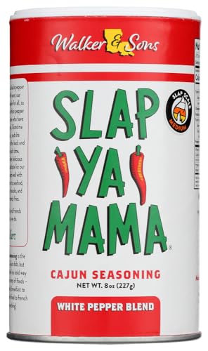 Slap Ya Mama Cajun Seasoning from Louisiana, Hot Blend, No MSG and Kosher, 8 Ounce Can | one 8 oz canister of Hot Blend Cajun seasoning for chicken, seafood, vegetables, grilling, and everyday meals.