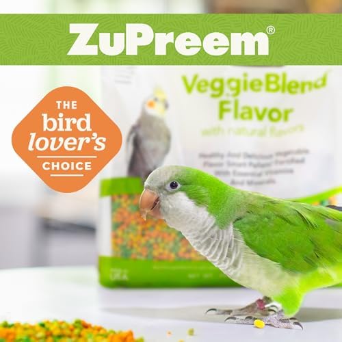 ZuPreem FruitBlend Cockatiel & Conure Food, Uniform Bird Food, M, 2 lb | Bird Food Pellets, Real Fruit, Blend, Cockatiel Food, Conures, Lovebirds, Love Bird Pellets, Quaker, Parrot, Medium Birds