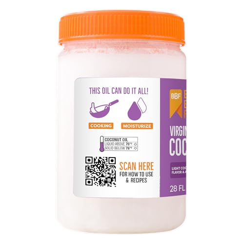 BetterBody Foods Unrefined Coconut Oil 28 Fl Oz, Organic, Non-GMO