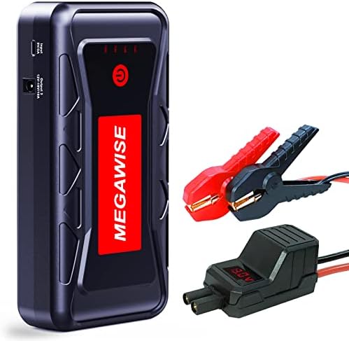 MEGAWISE 2500A Peak 21800mAh Car Battery Jump Starter (up to 8.0L Gas/6.5L Diesel Engines) 12V Portable Power Pack Auto Battery Booster with Dual