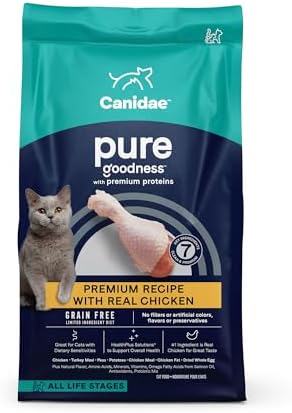 Canidae Pure Limited Ingredient Premium Dry Cat Food, Real Chicken Recipe, 10 lbs, Grain Free