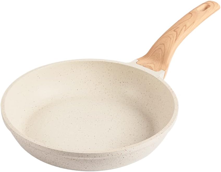 CAROTE Nonstick Frying Pan, 8 Inch Classic Granite Skillet | Kitchen Healthy Non Toxic Stone Cookware,All-Stovetop Compatible, Cool Handle, Easy to Clean, PFOA Free