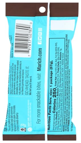 Marich Dark Chocolate Salted Caramels 2.1 Ounce Bag (Pack of 12)