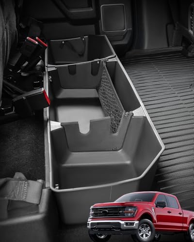 DiffCar® Truck Underseat Storage for Ford F150: 2015-2026 SuperCrew/CrewCab | Rear Under Seat Organizer Tool Box Car Accessories for Ford F-150