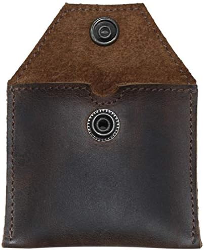 Hide & Drink, Rustic Leather Tampon Case, Condom Holder Pouch, Secret Stash Handmade :: Bourbon Brown