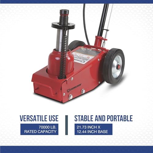 Strongway 22-Ton Quick Lift Air/Hydraulic Service Floor Jack | Controlled vehicle lifting, heavy shop use, stable positioning, professional garage service, durable steel construction