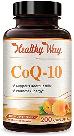 Coenzyme Q10 400mg CoQ10 Supplement - Once Daily Coq 10 400mg Powder Capsules for Healthy Heart Antioxidant and Energy Support - Non-GMO Quick Absorption Ubiquinone Q10 Coenzyme (100 Servings)