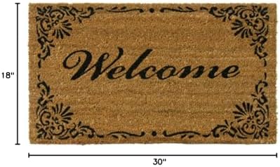 Rubber-Cal "Classic American Welcome Mat Coir Matting, 18 by 30-Inch