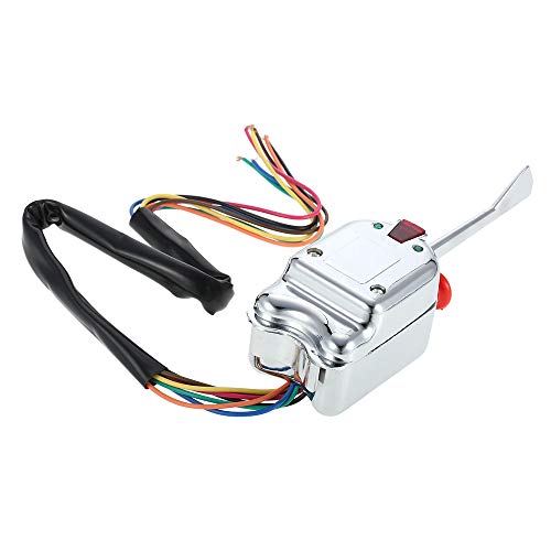 Cnfaner Universal Street Hot Rod Chrome Turn Signal Switch for Buick Ford GM 12V Heavy Duty Vintage Car Truck with 3 Pin Led Flasher Relay Plug