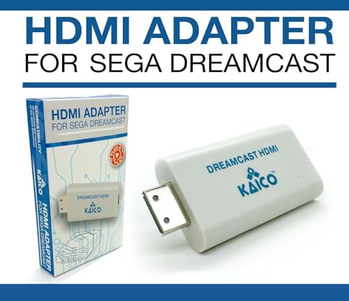 Kaico Dreamcast HDMI Adapter, Plug & Play Converter with VGA & RGBS Support | Supports VGA and RGBS output for Dreamcast games across all regions