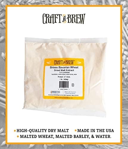 Craft a Brew - Dry Malt Extract for Brew Kit - All Purpose Base Extract - 1 Pound Bavarian Wheat - For Any Beer Style - Effective Fermentation