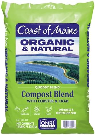 Coast of Maine Quoddy Blend, 1 cu ft (3 Pack) Organic and Natural Compost Blend with Lobster and Crab - Improves and Revitilizes Soil