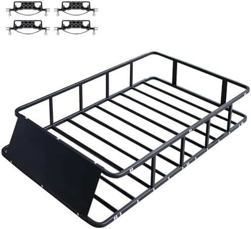 64”x39”x8” Roof Cargo Rack for SUV Car Trucks,Heavy Duty Cargo Basket Anti-Rust Top Luggage Rack