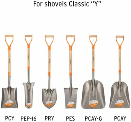 Truper Replacement Handle for Classic Shovel with Y Grip, 28-Inch Wood Handle, Anti-Rotation Fixing System (Model MG-PY / 15900)