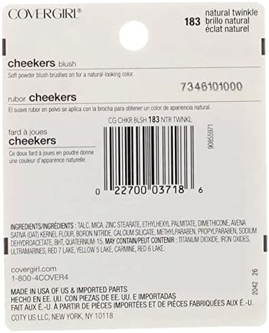 CoverGirl Cheekers Blush, # 150 Pretty Peach, 0.12 Ounce