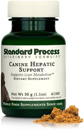 Standard Process Canine Hepatic Support - Dog Supplement to Aid Liver Health - Hepatic Immune Function & Liver Metabolism Support Supplement - Powder Supplement for Dogs - 110 g