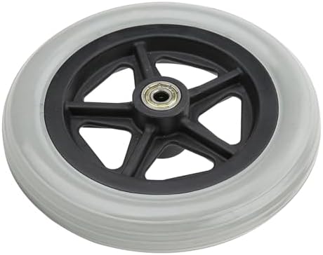 Wheelchair Front Wheels, 7 Inch Front Caster Disabled Anti-Slip Rubber Wheels Wheel Replacement for Wheelchairs, Rollators, Walkers