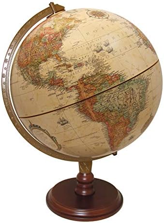 Replogle Lenox, 12"/30cm diameter Antique Style, Desktop Globe, Classic World Globe with up-to-date Cartography, Made in USA
