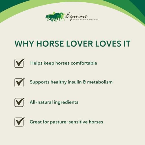 HEIRO Healthy Equine Nutritional Supplement for Horses, Herbal Blend with Magnesium and Vitamin E, Daily Metabolic Support Formula, Feed Powder, 90 Servings