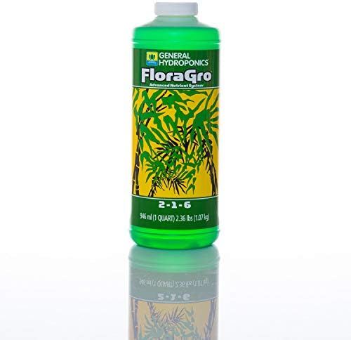 General Hydroponics Flora Series: FloraMicro, FloraBloom, FloraGro - 3-Part Hydroponic Nutrient System, 1 qt. Bottles