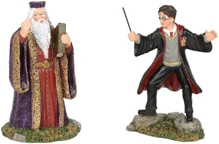 Department 56 Harry Potter Village Accessories Harry and Headmaster Figurine, Set of 2, 3.15" (6002314)