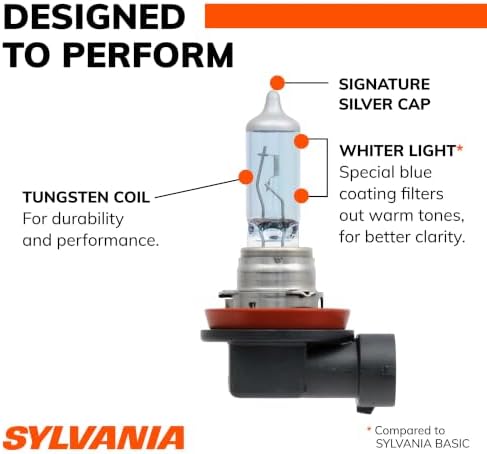 SYLVANIA - H11 SilverStar - High Performance Halogen Headlight Bulb, High Beam, Low Beam and Fog Replacement Bulb