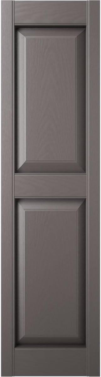 Mid America 00021247002 Standard Size Williamsburg Double Panel Vinyl Shutters, w/Installation Shutter-Lok's & Matching Screws (Per Pair), 002, 12"W x 47"H, Black