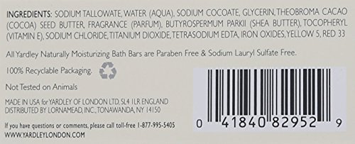 Yardley Moisturizing Bar Cocoa Butter 4.0 oz (Pack of 6)